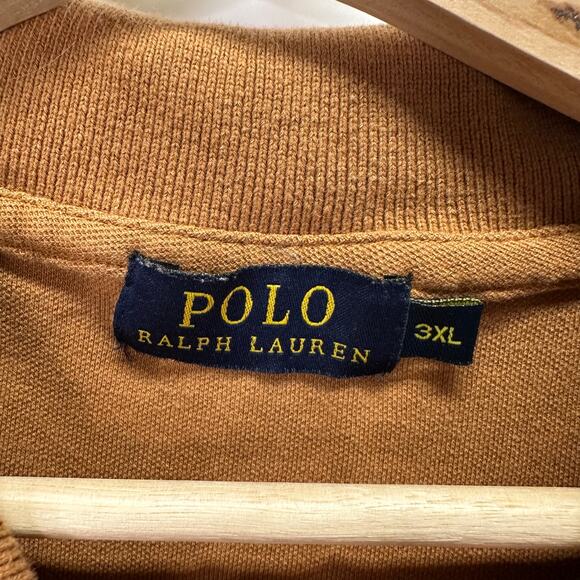 Polo By Ralph Lauren Short Sleeve 2 Button Burnt Orange Polo Shirt Mens 3XL - Picture 11 of 12